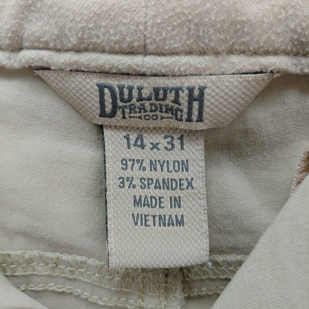 Duluth Trading Pants Women Size 14x31 Beige Cargo Dry on the Fly Bootcut Hiking - Picture 10 of 11